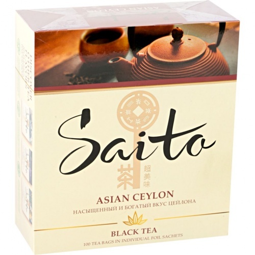 Чай черный Saito Asian Ceylon 100 пакетиков