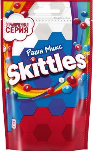 Жевательные конфеты Skittles, Рашн Микс 100г