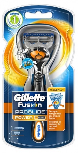 Бритва Gillette Fusion ProGlide Power с технологией FlexBall