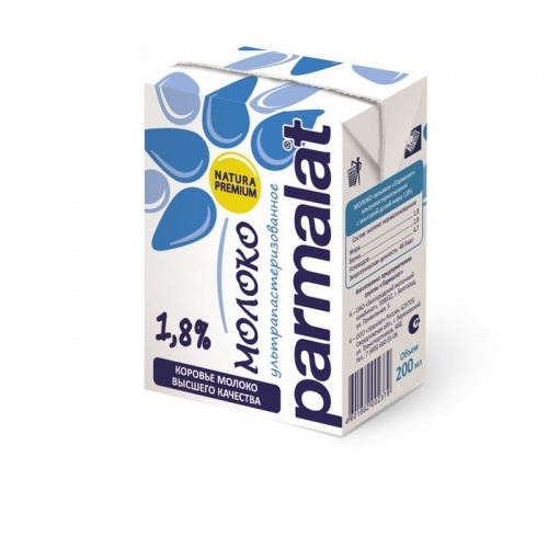 Молоко Parmalat ультрапастеризованное 1,8%, 0,2л