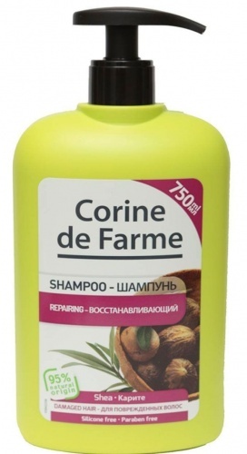 Оздоравливающий шампунь Corine De Farme с маслом Карите, 750 мл