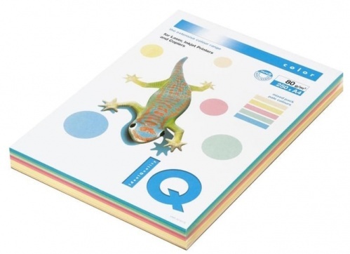 Цветная бумага IQ color 5 цветов А4 250 листов