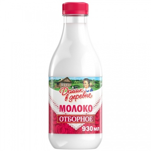 Молоко Домик в деревне отборное пастеризованное 3,5-4,5%, 930мл