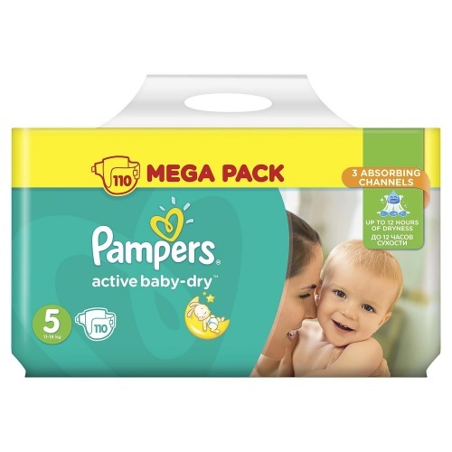 Подгузники Pampers Active Baby-Dry 5, 11-16 кг, 110 шт.