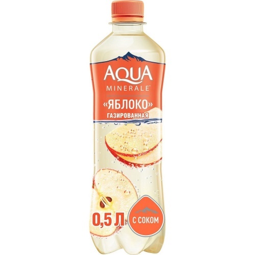 Вода Aqua Minerale яблоко газированная 0,5л упаковка 12шт