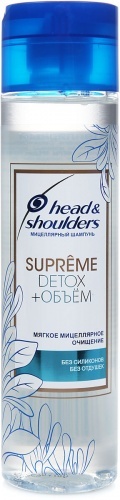 Мицеллярный шампунь Head & Shoulders Supreme Detox+Объем, 250 мл