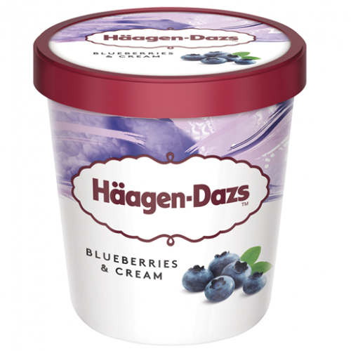 Мороженое Haagen Dazs пломбир черника с голубикой 400г