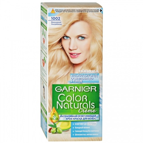 Краска для волос Garnier Color Naturals Жемчужный Ультраблонд т.1002 148мл