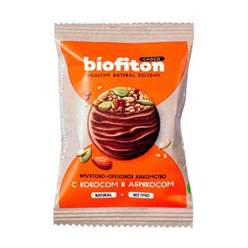 Сладость Biofiton Choco с абрикосом 21%, 32 гр