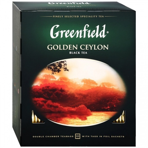 Чай Greenfield Golden Ceylon черный цейлонский байховый 100 пак.х2г