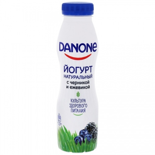 Йогурт питьевой Danone с черникой и ежевикой 2,1%, 270 гр