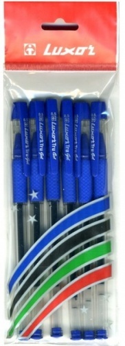 Ручка Luxor Tru Gel гелевая синяя 6шт