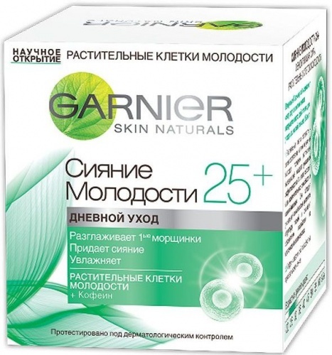 Крем для лица Garnier (Гарньер) Антивозрастной уход, Сияние молодости 25+, дневной, 50мл
