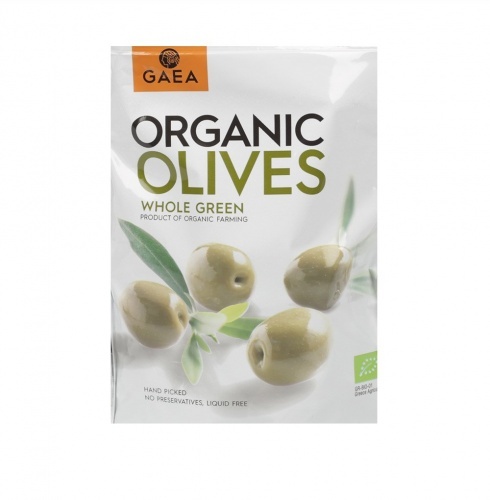Оливки Gaea оригинальные зеленые с косточкой 150г