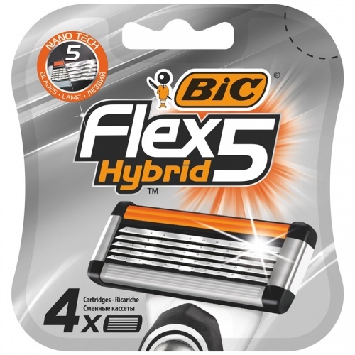 Сменные кассеты Bic Flex 5 Hybrid, 4 шт.
