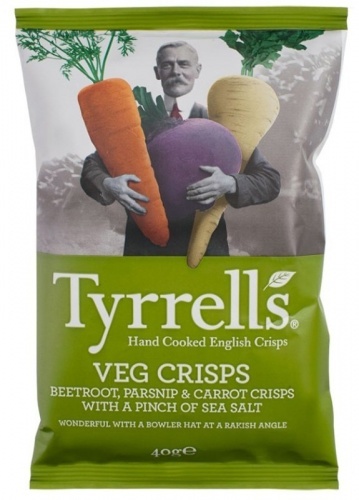 Чипсы Tyrrells из овощей слабосоленые, 40 г