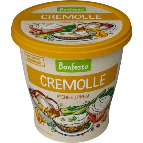 Сыр Bonfesto Cremolle творожный лесные грибы 65%, 125г