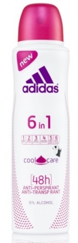 Дезодорант женский Adidas Action 6 в 1 спрей, 150 мл