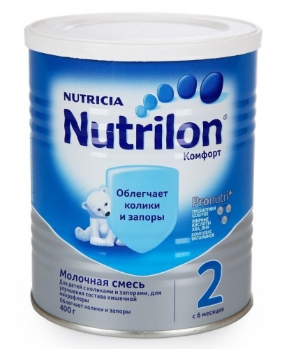 Смесь Nutrilon Comfort-2 сухая молочная для детей с 6 месяцев, 400г