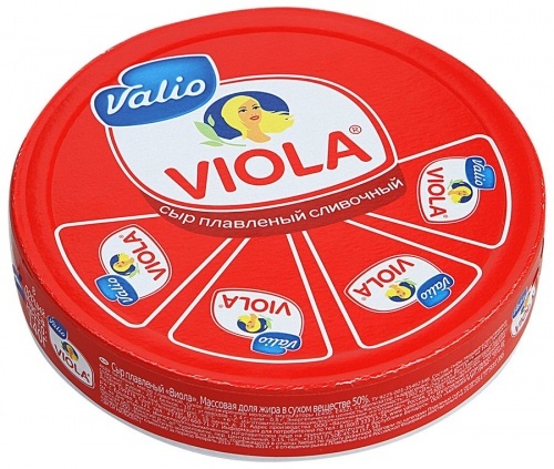 Сыр Viola плавленый сливочный 8 порций 50%, 140г
