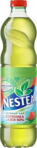 Холодный зеленый чай Nestea Клубника и алоэ, 1.5 л