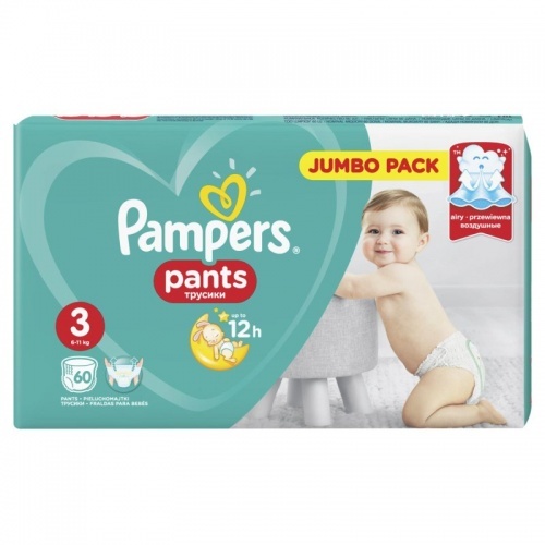 Подгузники-трусики Pampers Pants 3, 6-11 кг, 60 шт.