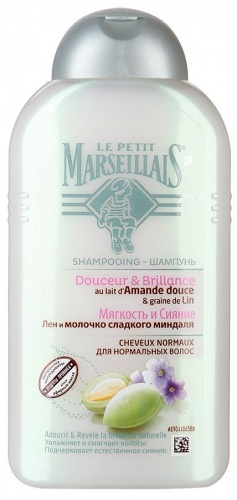 Шампунь Le Petit Marseillais для нормальных волос "Лен и молочко сладкого миндаля", 250мл