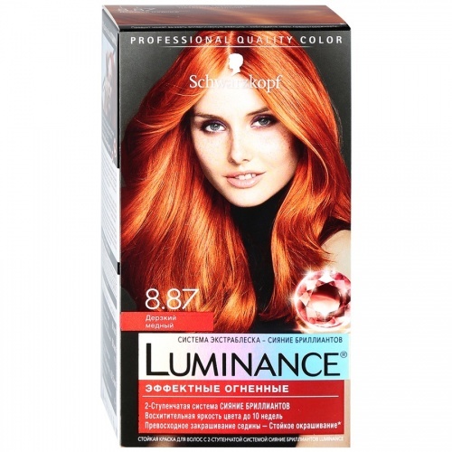 Стойкая краска для волос Luminance 8.87 Дерзкий медный
