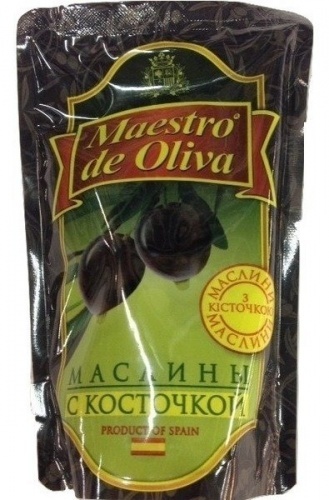 Маслины Maestro de Oliva с косточками 170г