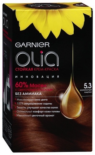 Краска для волос GARNIER olia 5.3 золотистый каштан