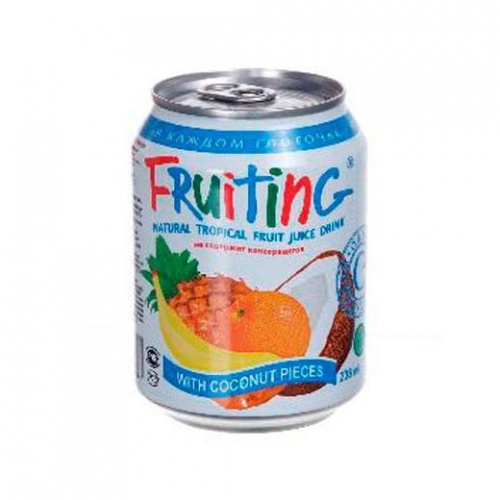 Напиток Fruiting сокосодержащий мультифрукт с кусочками кокоса, 0,238л, в упаковке 6шт