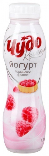 Йогурт Чудо питьевой Коллекция "Малиновое фраппе" 2,5%, 270г