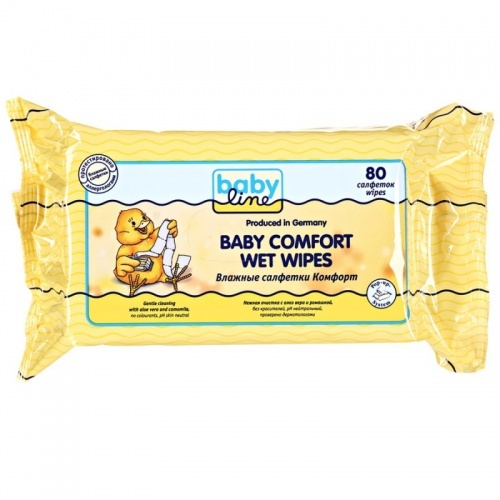 Салфетки влажные для детей Babyline Comfort  с рождения, 80 шт.