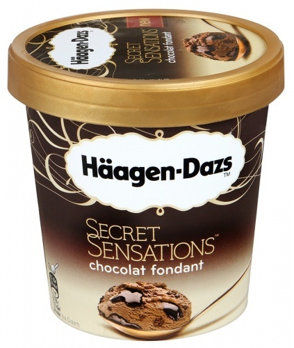 Мороженое Haagen Dazs Шоколадное пломбир Фондан, 379г