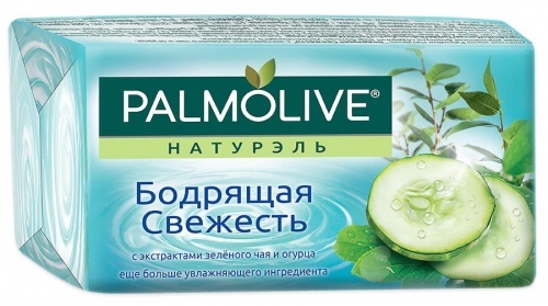 Мыло туалетное Palmolive Naturals Бодрящая свежесть с экстрактами зеленого чая и огурца, 90 г