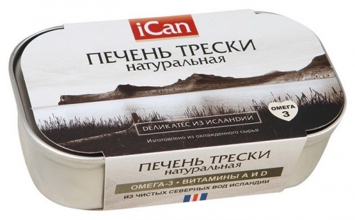 Печень iCan трески натуральная 115г