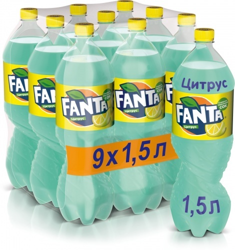 Напиток газированный Fanta цитрусовый микс 1,5л упаковка 9шт