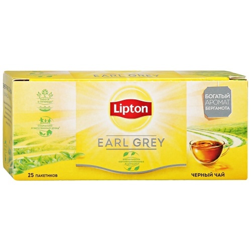 Чай Lipton Earl Grey Black Tea черный 25пак*2г
