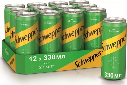 Напиток Газированный Schweppes  мохито 330мл упаковка 12шт